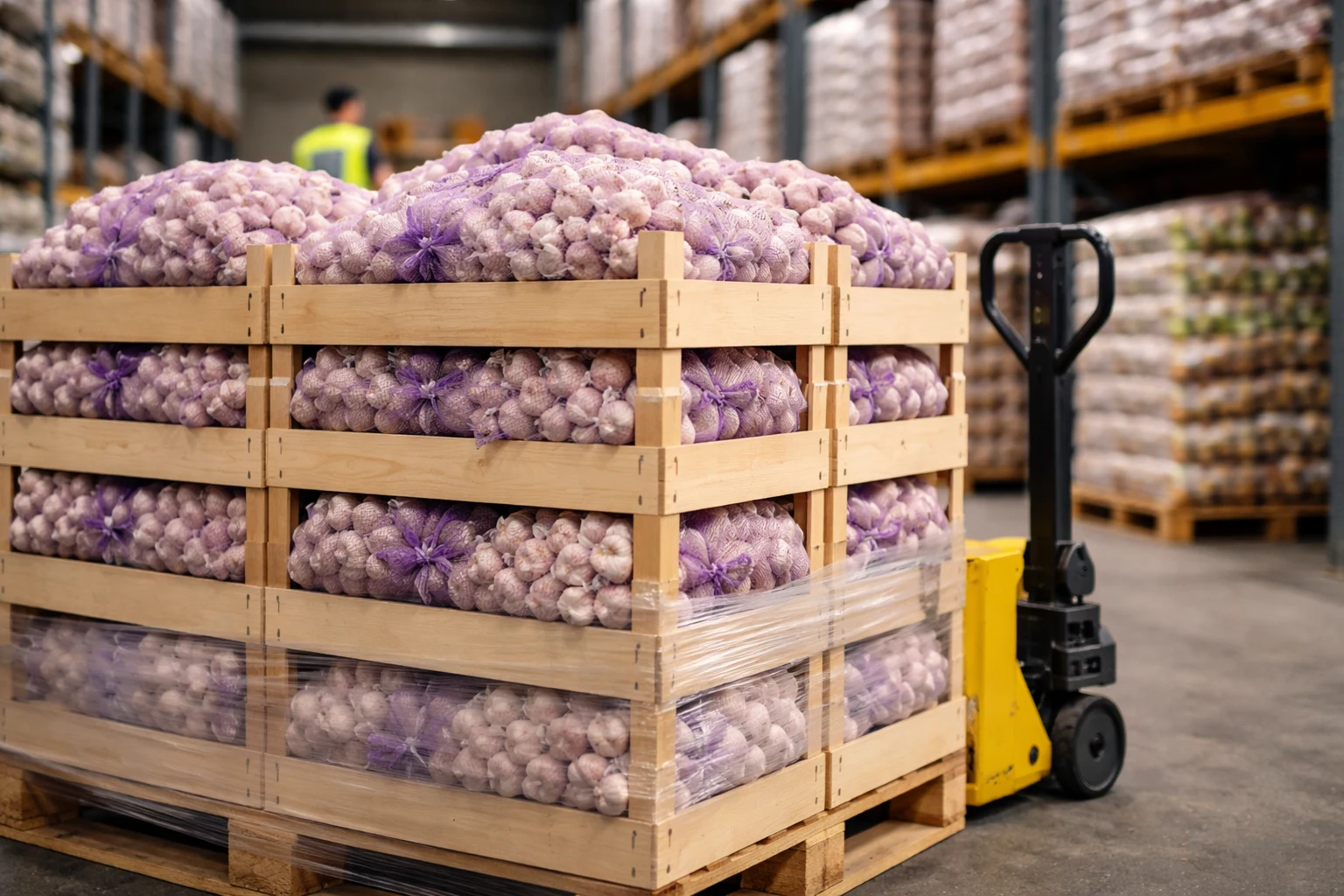 Pakowanie i transport czosnku